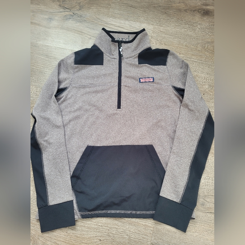 Vineyard Vines Performance Color Block Shep Shirt, Small, Grey And Black - Picture 9 of 11